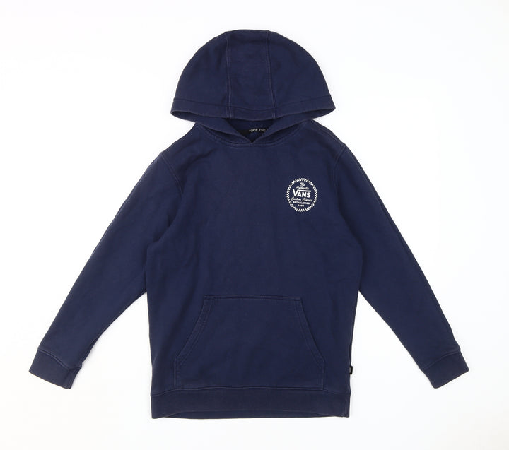Vans Boys Blue Pullover Hoodie M - Skate Style