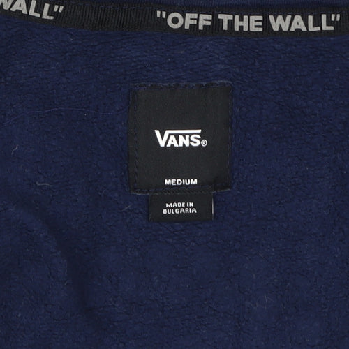 Vans Boys Blue Pullover Hoodie M - Skate Style