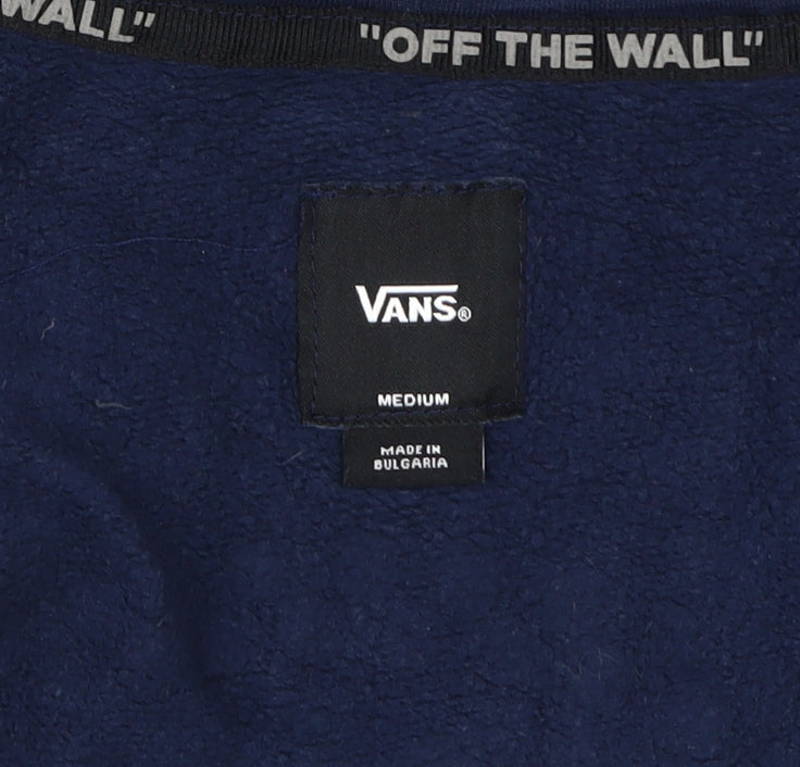 Vans Boys Blue Pullover Hoodie M - Skate Style