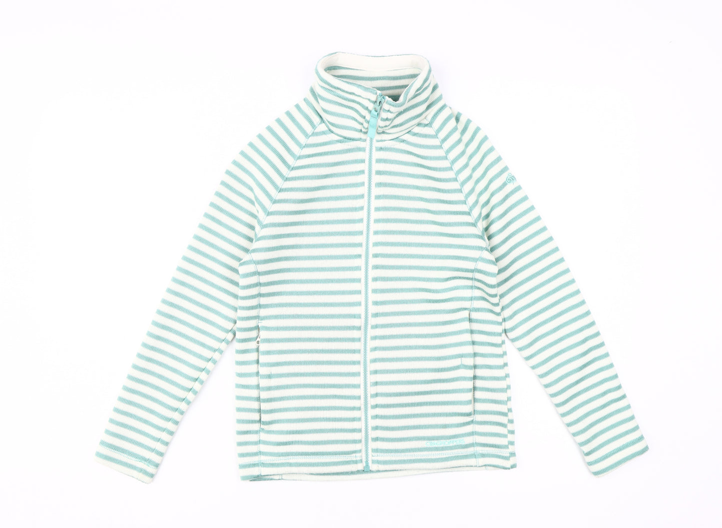 Craghoppers Girls Green Striped Full Zip Sweatshirt 10-11 Years