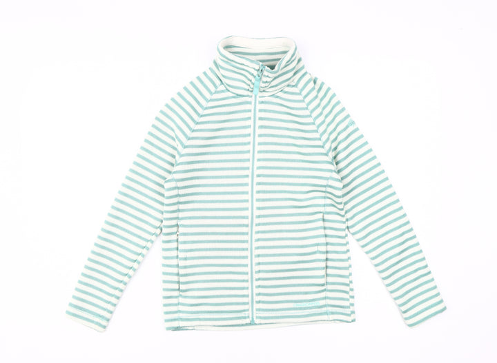 Craghoppers Girls Green Striped Full Zip Sweatshirt 10-11 Years