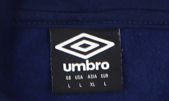 Umbro Men's Blue Full Zip Hoodie - Size L