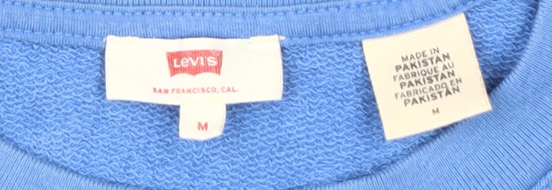 Levi's Blue Unisex Logo Sweatshirt M Cotton Pullover