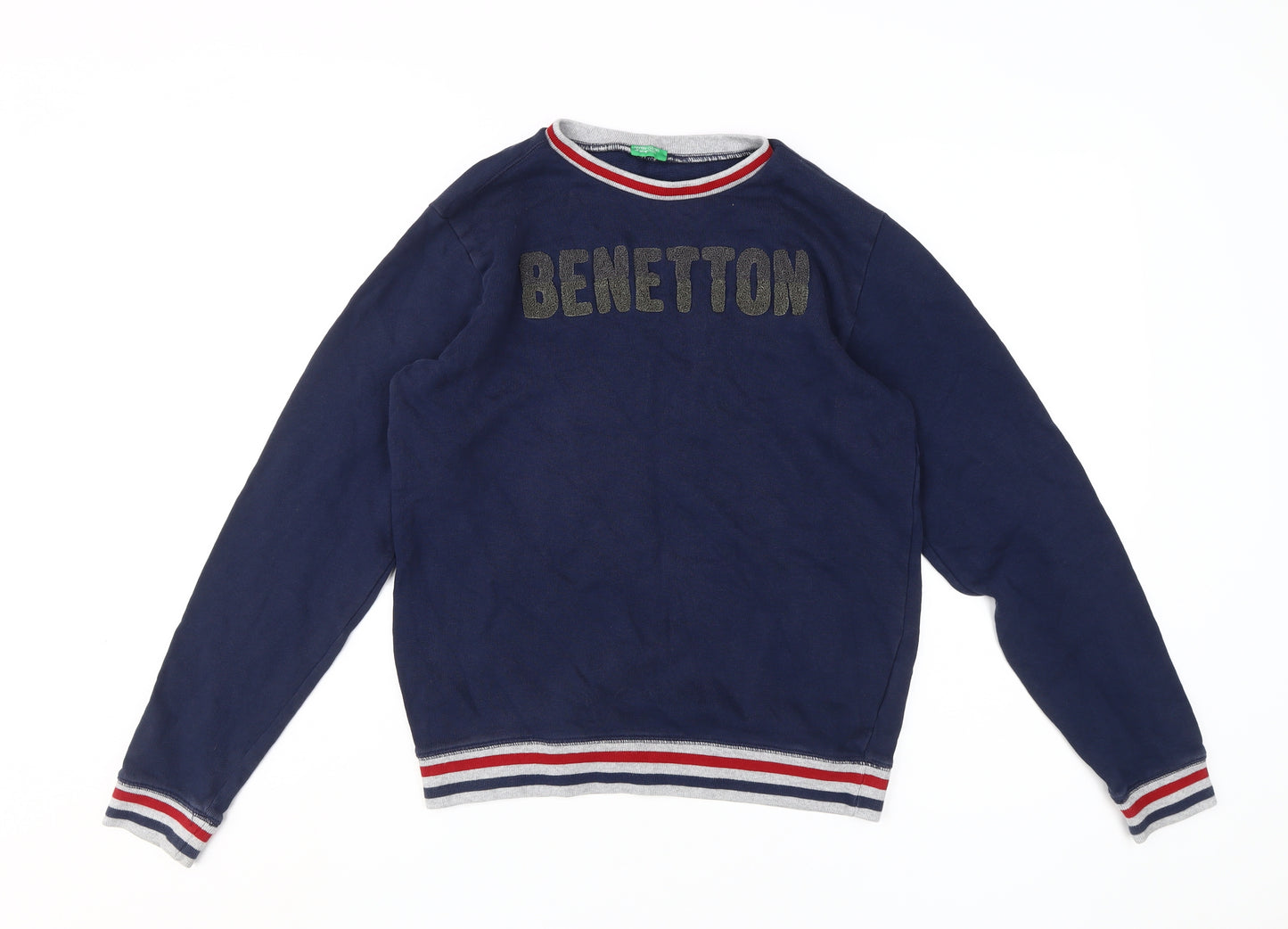 United Colors of Benetton Blue Boys 2XL Pullover Sweatshirt