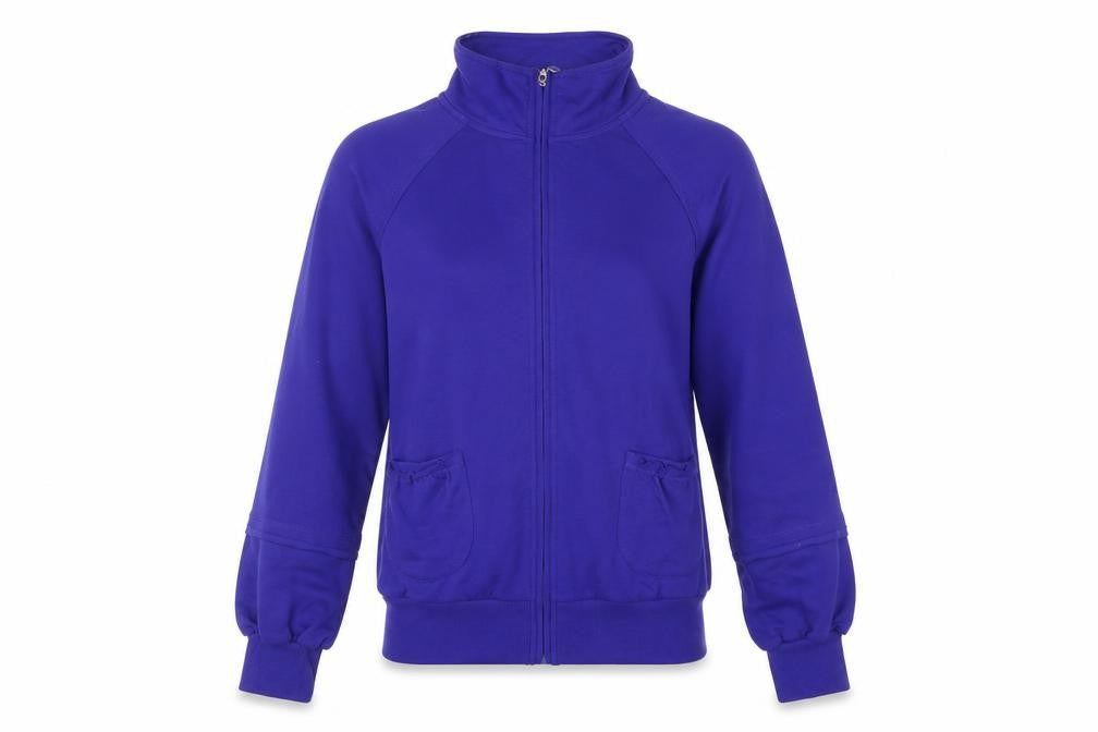 Front view of Freddy Women's Purple Full Zip Sweatshirt, size 12