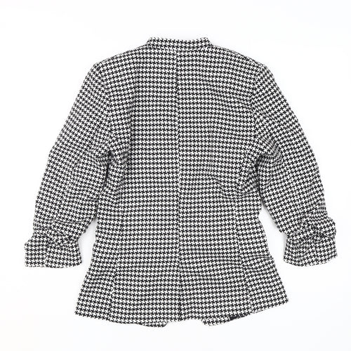 H&M Women's Black & White Check Blazer Size 6