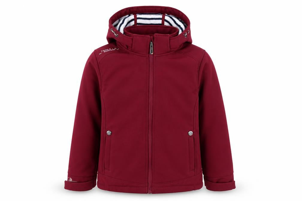 Voile Bleue Girls Red Mid-Length Jacket, Age 9-10, Hooded