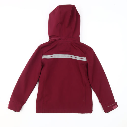 Voile Bleue Girls Red Mid-Length Jacket, Age 9-10, Hooded