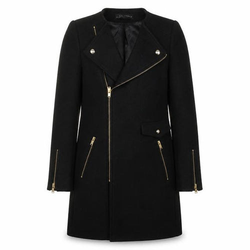 Zara Woman Black Motorcycle Coat XS Slim Fit