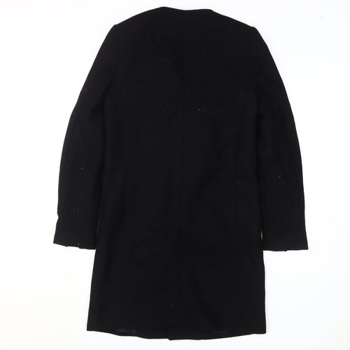 Zara Woman Black Motorcycle Coat XS Slim Fit