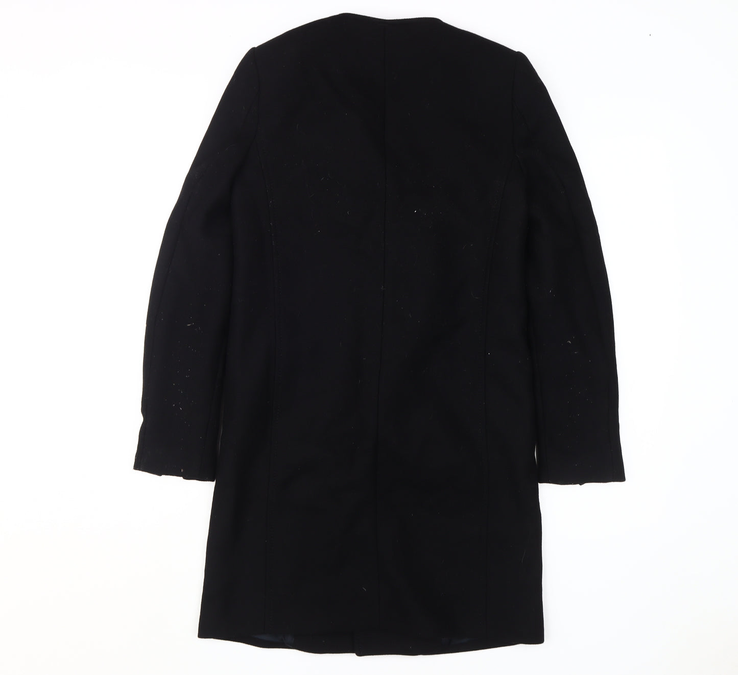 Zara Woman Black Motorcycle Coat XS Slim Fit
