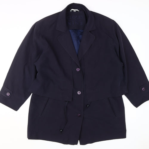 Cloud Nine Men's Blue Mid-Length Jacket Large