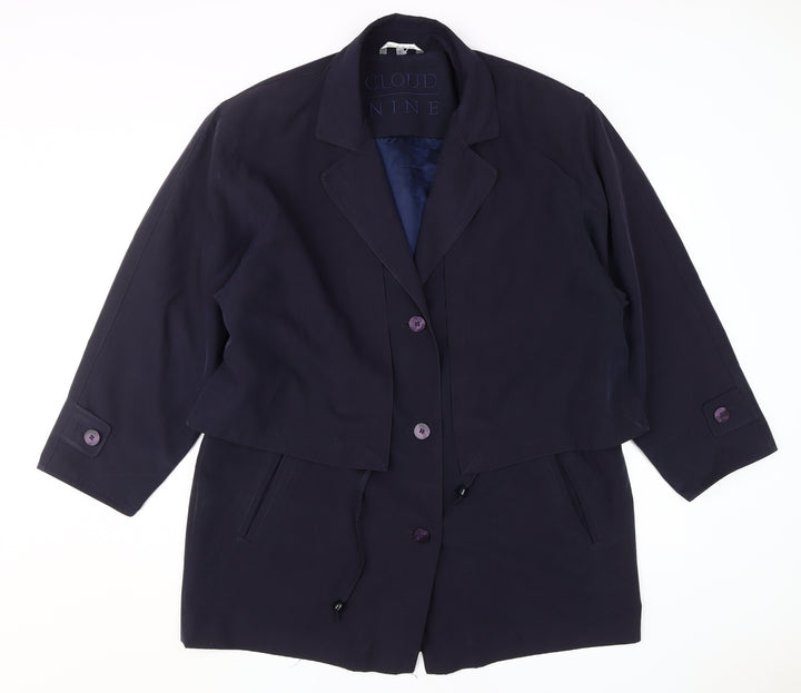 Cloud Nine Men's Blue Mid-Length Jacket Large