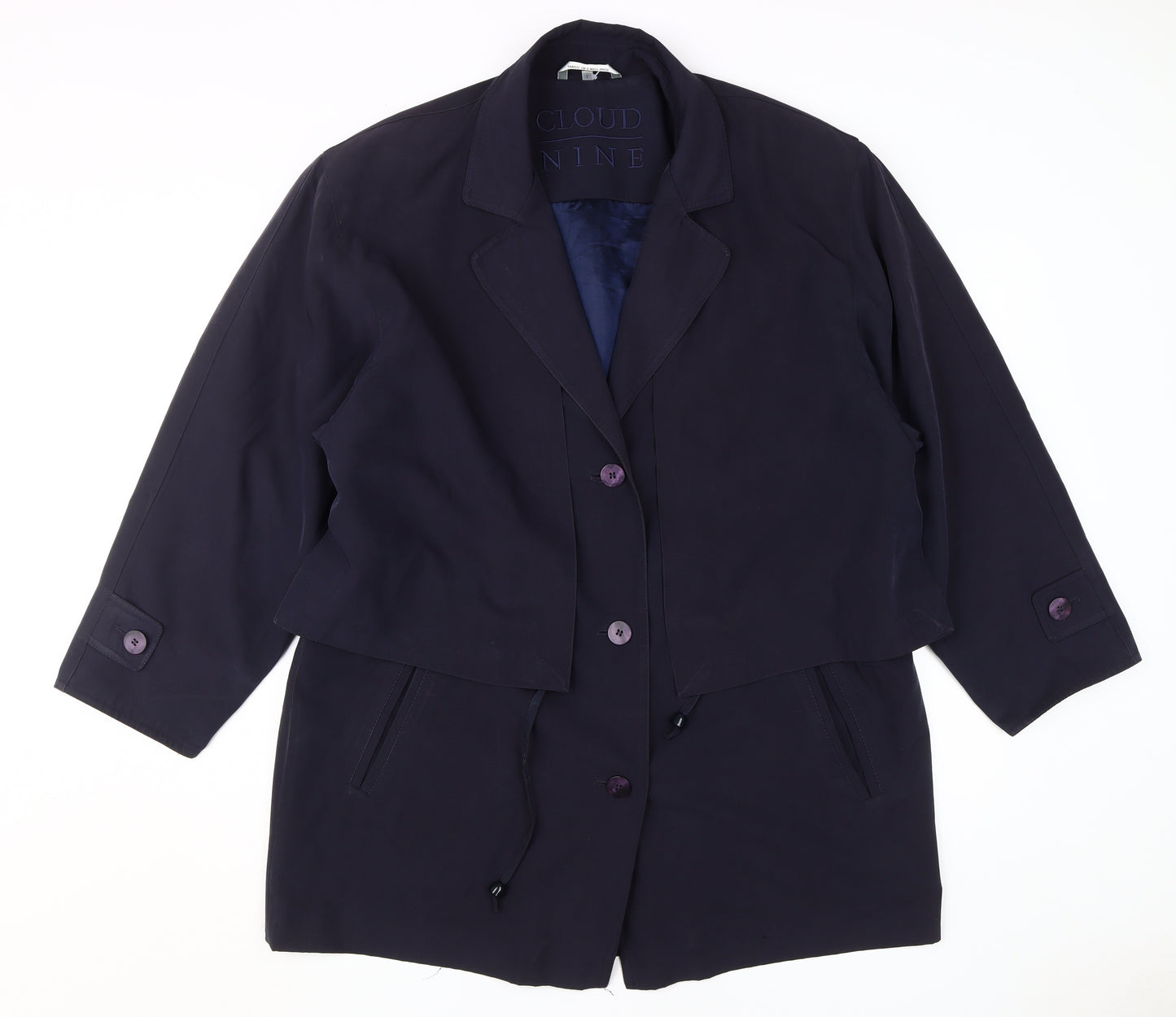 Cloud Nine Men's Blue Mid-Length Jacket Large
