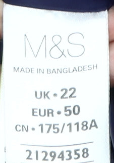 Marks and Spencer Women’s Blue Pea Coat Size 22