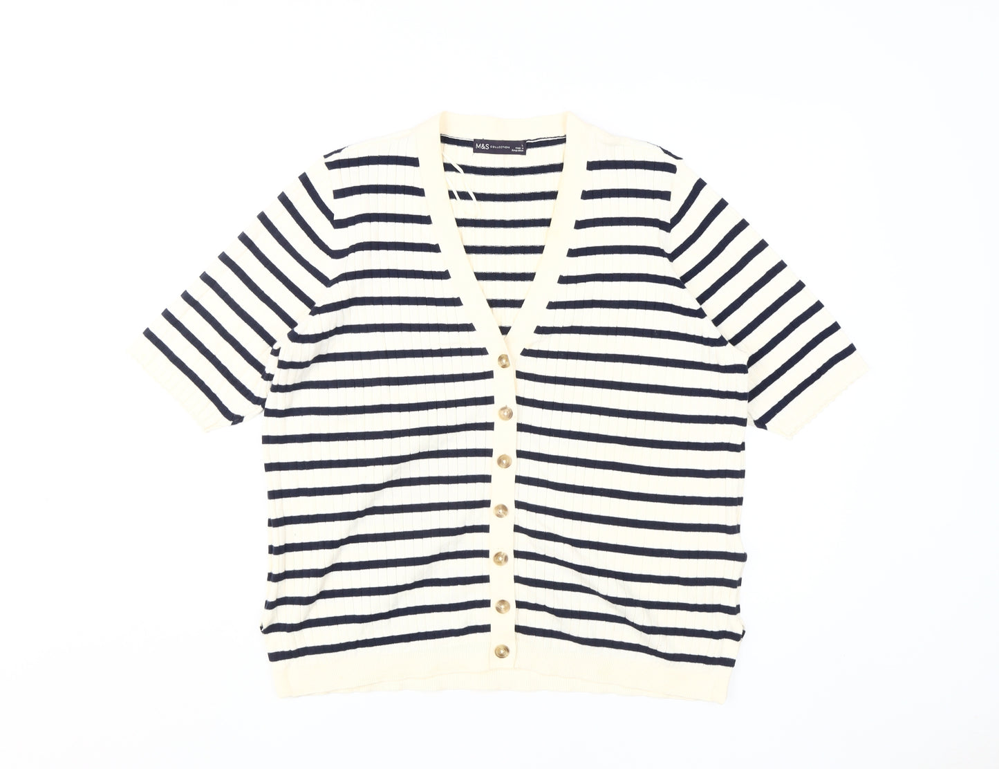 Marks and Spencer Women's Large Striped Cardigan