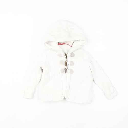 Marks and Spencer Unisex Toddler White Hooded Cardigan