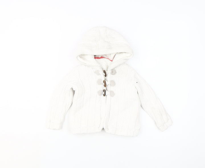 Marks and Spencer Unisex Toddler White Hooded Cardigan