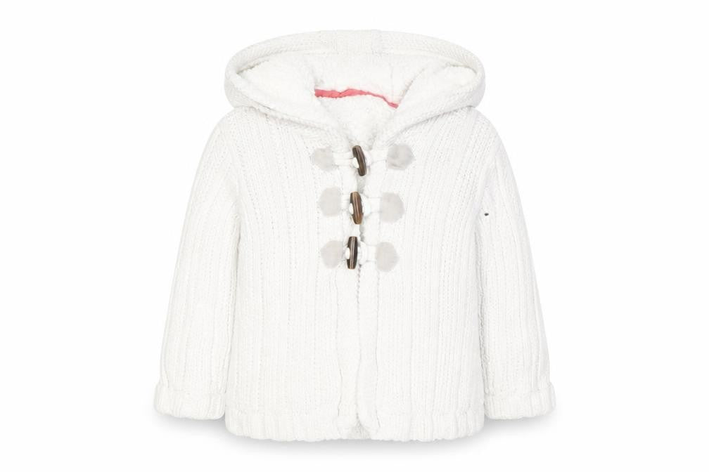 Marks and Spencer Unisex Toddler White Hooded Cardigan