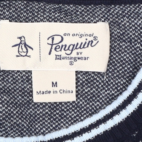 Penguin Men's Blue Crew Neck Pullover Jumper, Size M