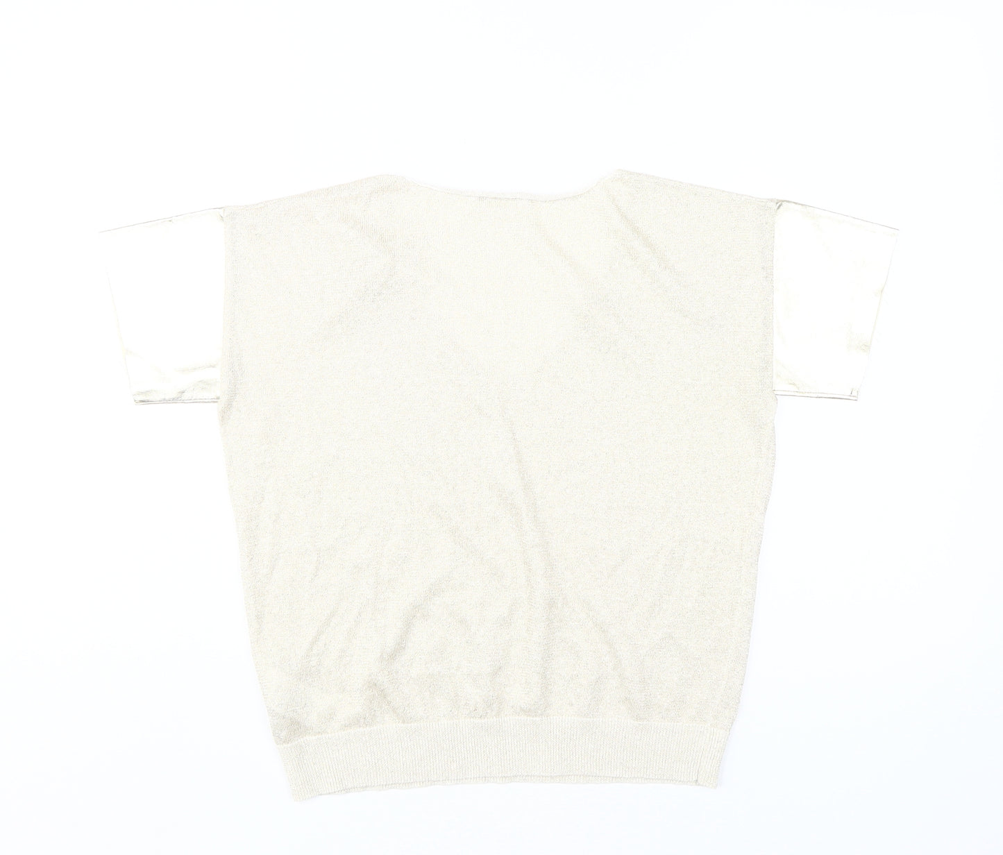 Chattawak Women Beige Linen Blend V-Neck Blouse