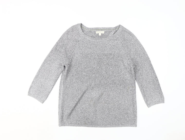 Monsoon Women's Grey Sequin Pullover Jumper S