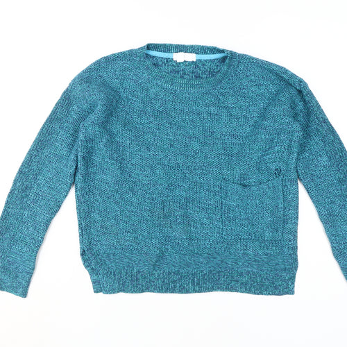 White Stuff Women's Blue Cotton Pullover Jumper - Size 8