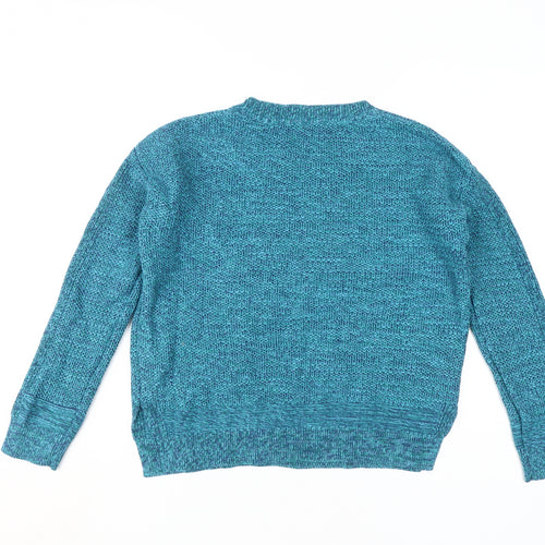 White Stuff Women's Blue Cotton Pullover Jumper - Size 8