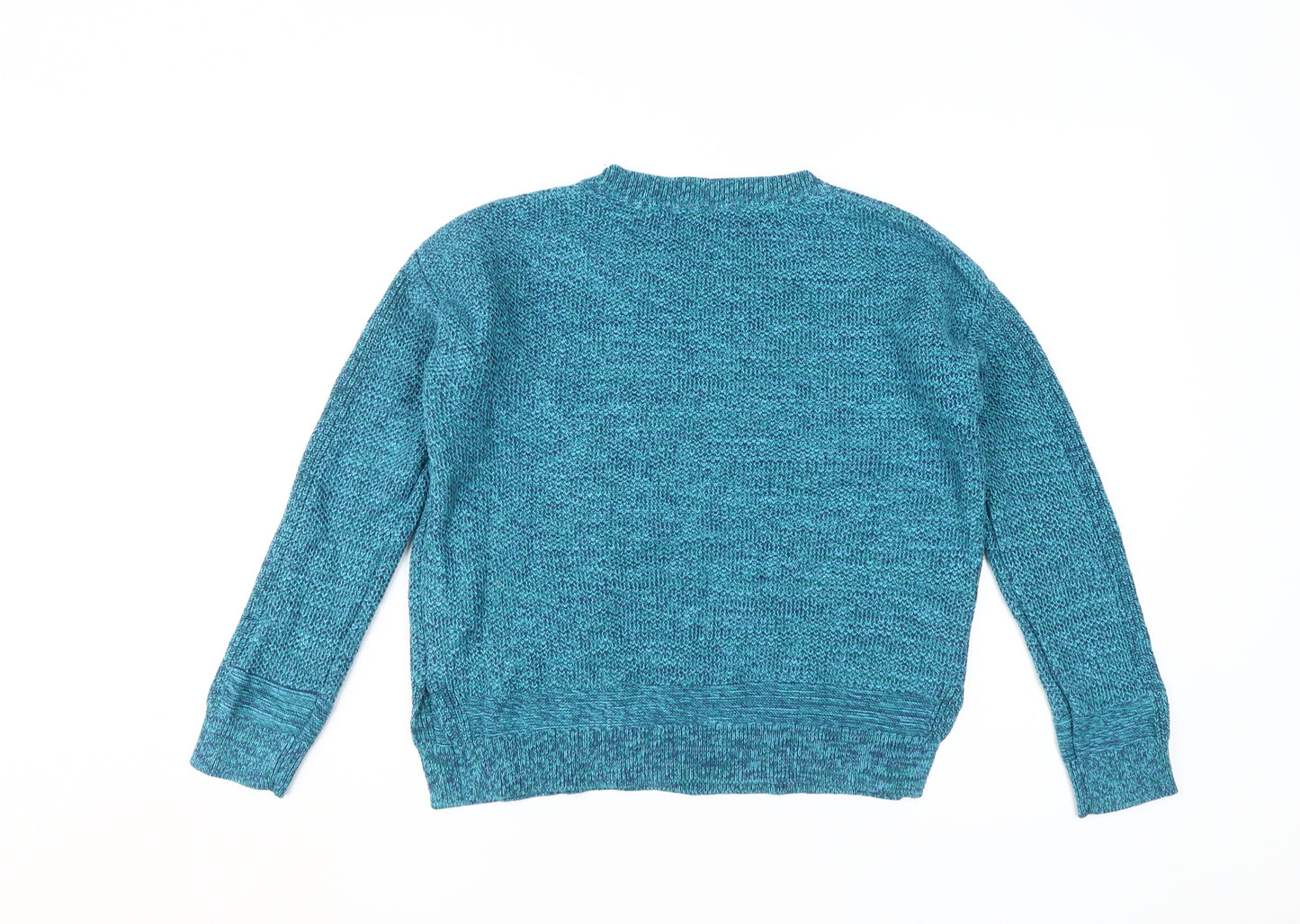 White Stuff Women's Blue Cotton Pullover Jumper - Size 8