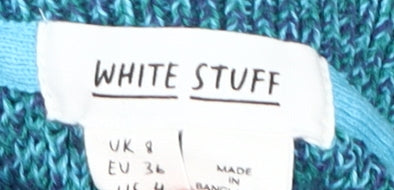 White Stuff Women's Blue Cotton Pullover Jumper - Size 8