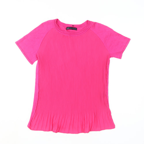 Marks and Spencer Women's Pink Basic T-Shirt Size 8