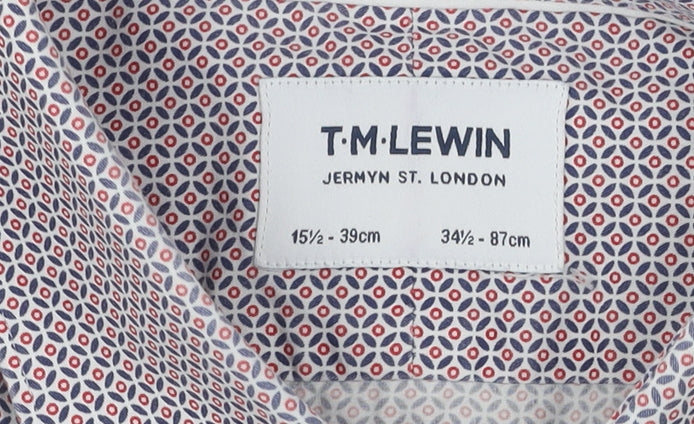 T.M. Lewin Men's Multicoloured Long Sleeve Shirt 15.5