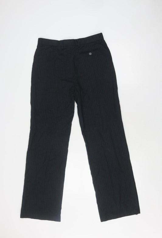 St. George by Duffer Girls Black Pinstripe Dress Pants 14Y