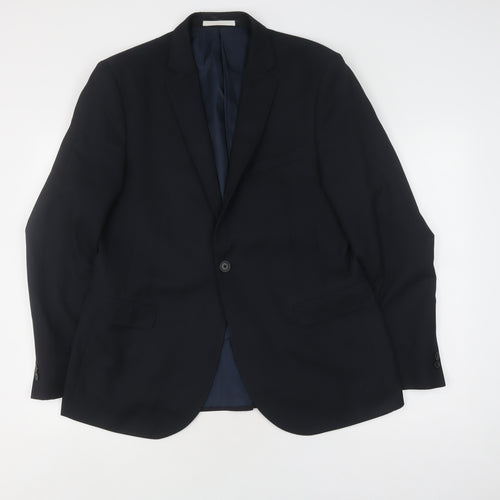 Moss London Men's Blue Blazer 42R Skinny Fit
