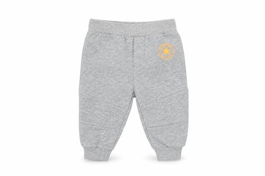 Front view of Converse unisex baby jogger trousers - grey, 6-9 months