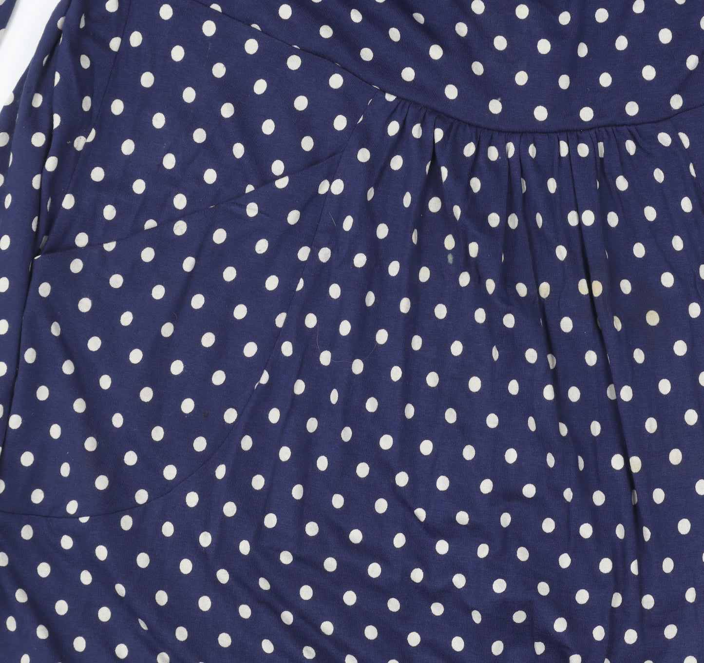 Laura Ashley Women's Blue Polka Dot A-Line Dress Size 12