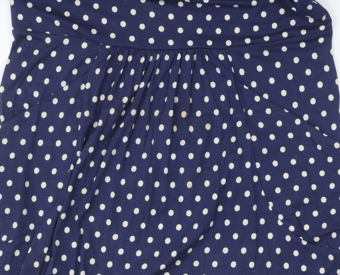 Laura Ashley Women's Blue Polka Dot A-Line Dress Size 12
