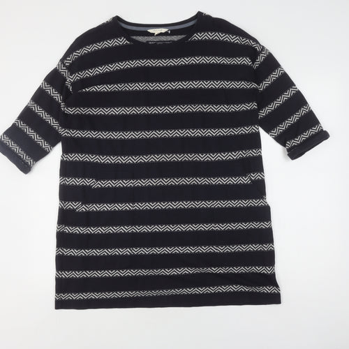 White Stuff Women's Black Striped Pullover Jumper Size 14