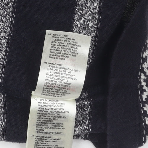 White Stuff Women's Black Striped Pullover Jumper Size 14