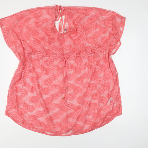 SoulCal & Co Women's Pink Cover Up 20 Plus Size Beachwear