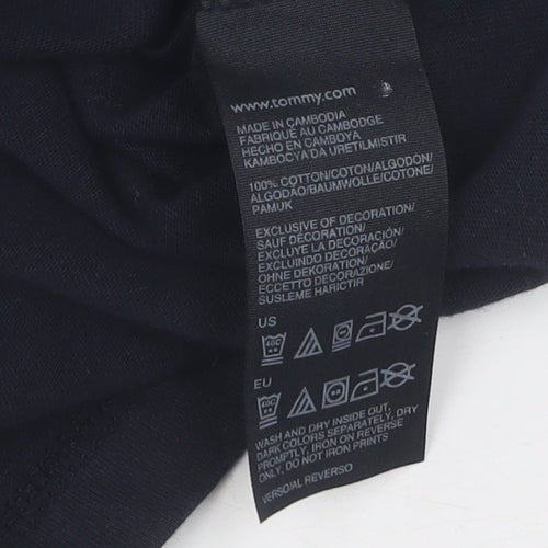 Tommy Hilfiger Men's Blue S Logo T-Shirt