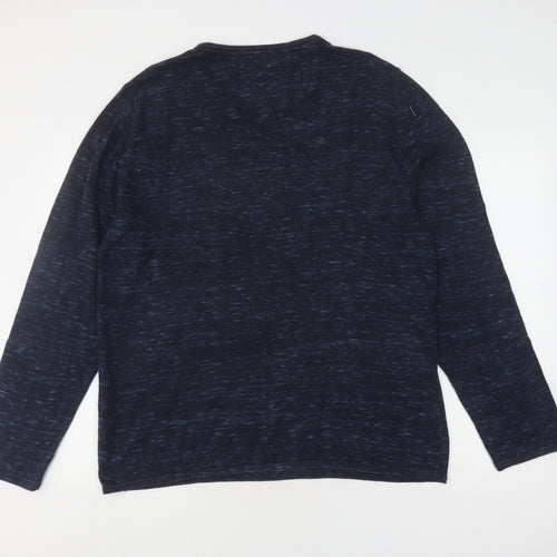 Fat Face Men's Blue Cotton Cashmere Pullover L