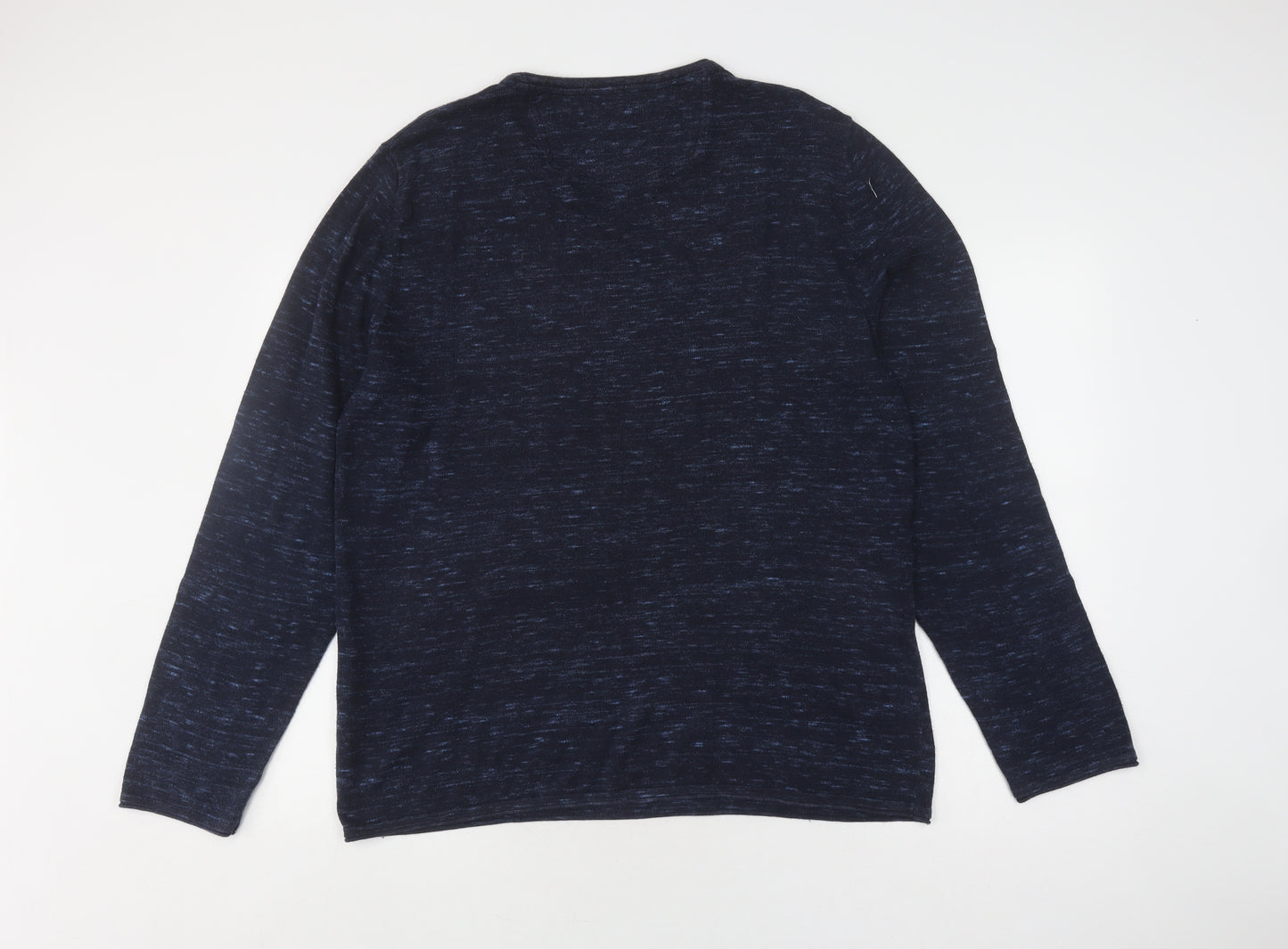 Fat Face Men's Blue Cotton Cashmere Pullover L