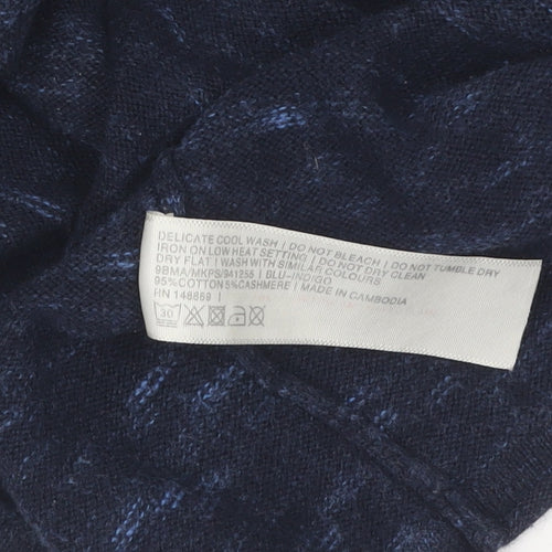 Fat Face Men's Blue Cotton Cashmere Pullover L