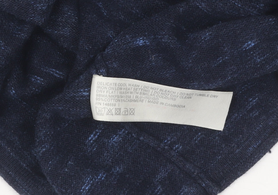 Fat Face Men's Blue Cotton Cashmere Pullover L