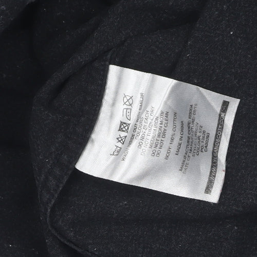 Lyle & Scott Men's Black Long Sleeve Shirt, Size L