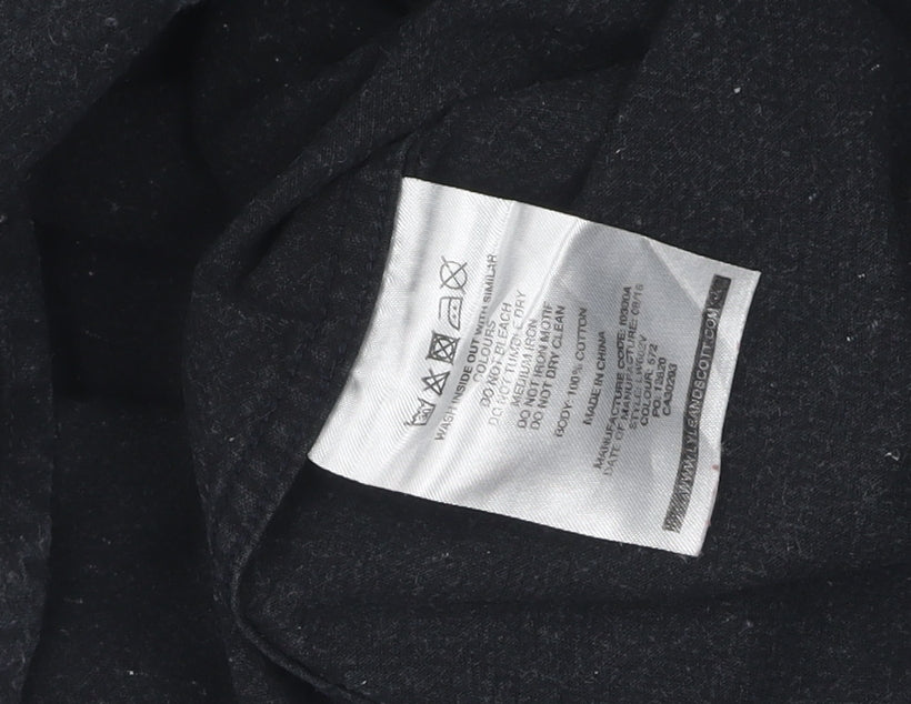 Lyle & Scott Men's Black Long Sleeve Shirt, Size L