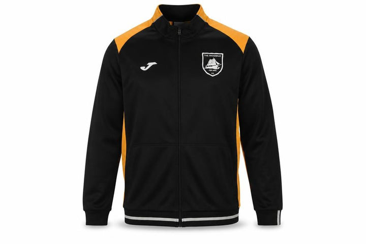 Front view of Joma Men's Black 2XL Track Jacket Full Zip Football