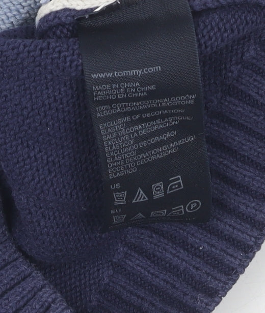 Tommy Hilfiger Boys Blue Argyle V-Neck Jumper 2 Years