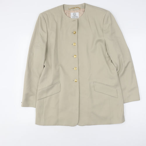 Viyella Beige Women's Blazer, Size 12 Wool Blend